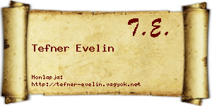 Tefner Evelin névjegykártya