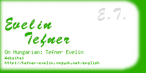 evelin tefner business card